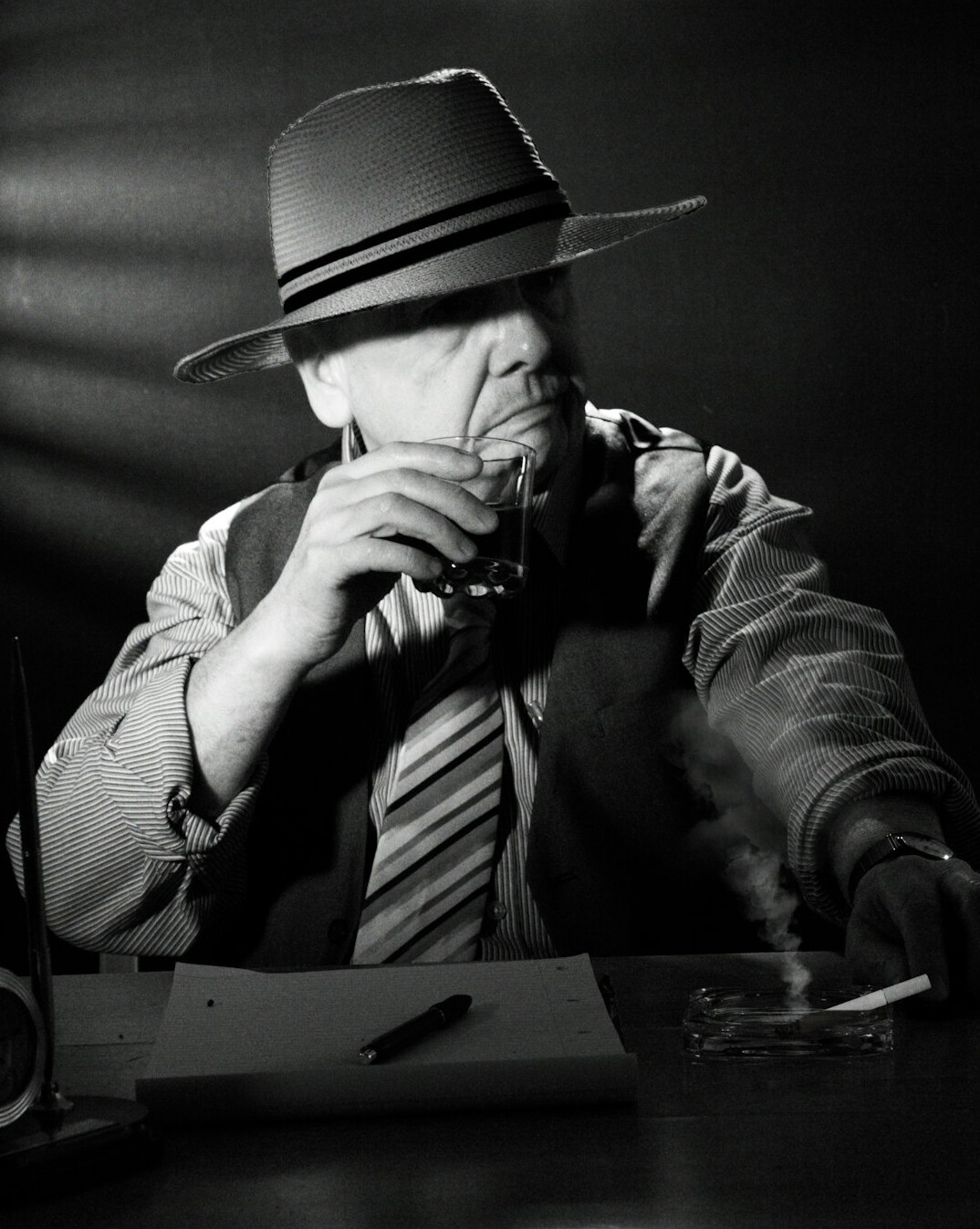 detective reviewing footage